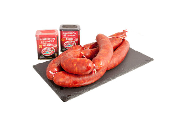 chorizo picante y dulce de elaboración propia